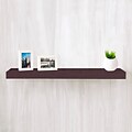 Way Basics 35.4W x 2H Floating Wall Shelf made from zBoard Eco Reycled Paperboard, Espresso