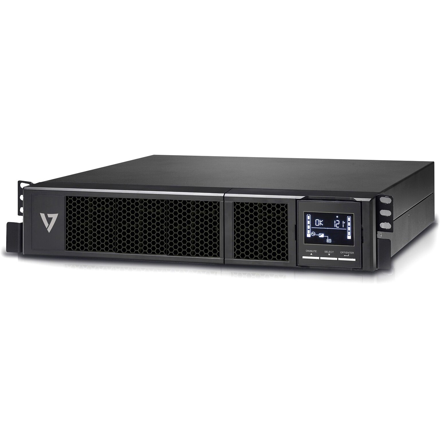 V7 3000VA UPS, 8-Outlets, Black  (UPS1RM2U3000-1N)
