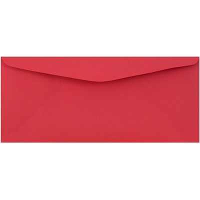 JAM Paper #9 Business Colored Envelopes, 3.875 x 8.875, Red Recycled, 25/Pack (1532900)
