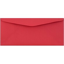 JAM Paper #9 Business Colored Envelopes, 3.875 x 8.875, Red Recycled, 25/Pack (1532900)