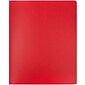 JAM Paper Heavy Duty Plastic Multi-Pocket Folders, 4 Pocket Organizer, Red, 2/Pack (389MP4re)