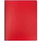 JAM Paper Heavy Duty Plastic Multi-Pocket Folder, 10 Pocket Organizer, Red, Each (389MP10RE)