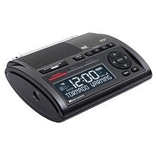 MIDLAND RADIO Deluxe Weather Alert Radio with Dual Alarm Clock, Black (WR400)