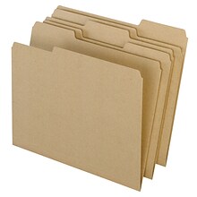 Pendaflex EarthWise File Folder, 3 Tab, Letter Size, Natural, 100/Box (PFX 04342)