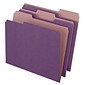 Pendaflex Earthwise Recycled Color File Folders, 3 Tab Positions, Letter, Violet, 100/Box (4335)