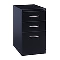 3-Drawer File Cabinet with Wheels and Arch Handles, Black, 23 Deep (21115)