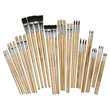 Pacon Brush Assortment Ages 5+, Set of 40 Brushes (PACAC5220)