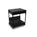 Marvel® 32 Adjustable Media Projector Cart With 1 Pull-Out Front-Shelf & Bin, Steel, Black