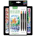 Crayola Brush & Detail Dual Tip Markers, Brush Tip/Ultra Fine Tip, 16/Pack (58-6501)