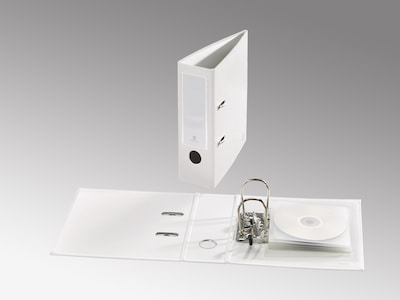 Bindertek Premium 3 2-Ring Mini Binders, White (FFN-WH)