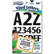 Artskills Letters and Numbers, Black, 250/Pack (PA-1349)