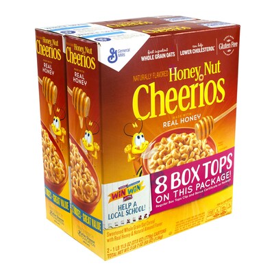 Honey Nut Cheerios Cereal, 2 Pack/Carton, 2/Carton (GEM43544)