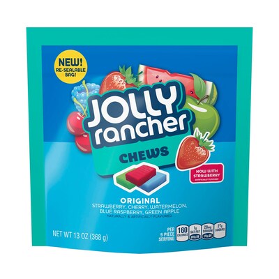 JOLLY RANCHER Chews Candy in Assorted Fruit Flavors, 13 oz., 4 Count (51921)