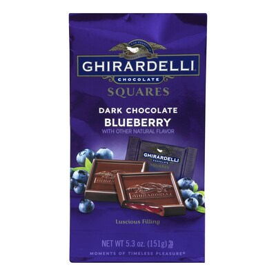 Ghirardelli Dark Chocolate Blueberry Squares, 5.3 oz., 3 Pack (62431)