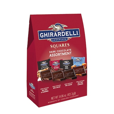 Ghirardelli Squares Dark Chocolate Assorted Candy Bar, 14.86 oz. (300-01037)