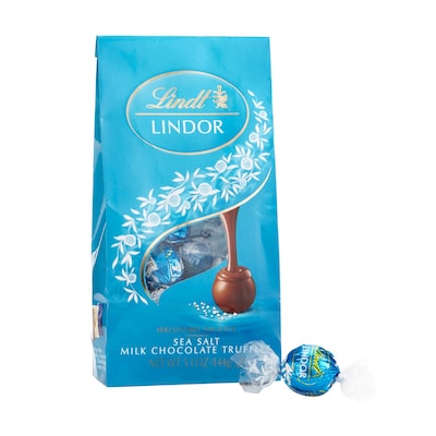 Lindt Lindor Truffle Sea Salt Milk Chocolate Truffles, 5.1 oz., 3/Pack (301-01012)