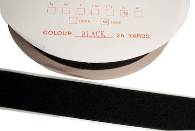 Velcro 2 Self-Adhesive Loop, 25 Yard Dispenser Box, Black