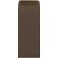 JAM Paper Open End #10 Currency Envelope, 4 1/8 x 9 1/2, Chocolate Brown, 50/Pack (900940724I)