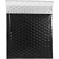 JAM Paper® CD Size Bubble Mailers with Peel and Seal Closure, 6 x 6.5, Black Metallic, 12/pack (2744430)