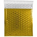 JAM Paper® CD Size Bubble Mailers with Peel and Seal Closure, 6 x 6.5, Gold Metallic, 12/pack (2745207)