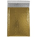 JAM Paper® Bubble Mailers with Peel and Seal Closure, 6 3/8 x 9 1/2, Gold Metallic, 12/pack (2745208)