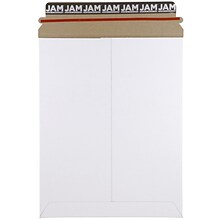 Jam Paper Stay-Flat Photo Mailer, 9.75 x 12.25, White, 6/Pack (5PSWB)