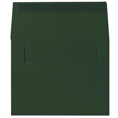 JAM Paper A2 Invitation Envelope, 4 3/8 x 5 3/4, Dark Green, 50/Pack (1512744I)
