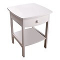 Winsome 22 x 18 x 18 Wood Curved End Table/Night Stand With One Drawer, White