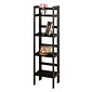 Winsome Solid/Composite Wood 4-Tier Folding Shelf, Black