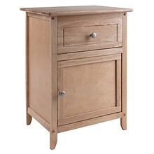Winsome 25 x 18.9 x 14.96 Composite Wood End/Night Table With Satine Nickel Knob, Natural