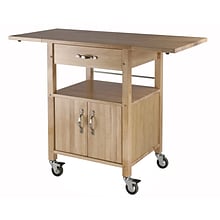 Winsome Wood/Veneer Mobile Kitchen Cart with Lockable Wheels, Beech (84920)