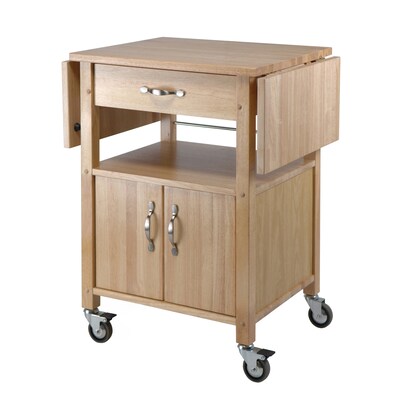Winsome Wood/Veneer Mobile Kitchen Cart with Lockable Wheels, Beech (84920)