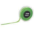 JAM Paper® Double Faced Satin Ribbon, 3/8 Inch Wide x 25 Yards, Lime Green, Sold Individually (803SALIGR25)