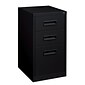 3-Drawer Mobile File Cabinet with Wheels, Black, 19" Deep (19528)