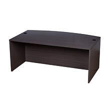 Boss Office Products Bow Front Desk, Shell, Driftwood
