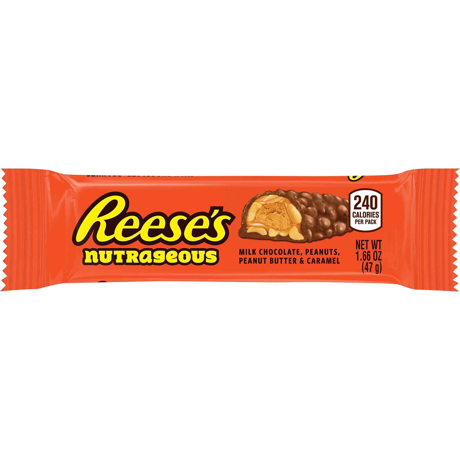 Reeses NutRageous Milk Chocolate Candy Bar, 1.66 oz., 18/Box (HEC10930)