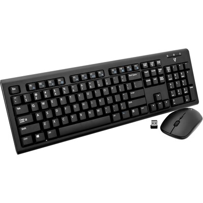 V7 Wireless Keyboard and Mouse Combo, Black  (CKW200US)
