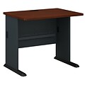 Bush Business Furniture Cubix 36W Desk, Hansen Cherry, Installed (WC90436AFA)