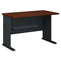 Bush Business Furniture Cubix 48W Desk, Hansen Cherry, Installed (WC90448AFA)