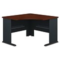 Bush Business Furniture Cubix 48W Corner Desk, Hansen Cherry, Installed (WC90466AFA)