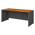 Bush Business Furniture Westfield 72W x 30D Office Desk, Natural Cherry, Installed (WC72436FA)