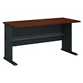Bush Business Furniture Cubix 60W Desk, Hansen Cherry, Installed (WC90460AFA)
