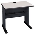 Bush Business Furniture Cubix 36W Desk, Slate, Installed (WC8436AFA)