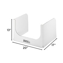 Classroom Products Foldable Cardboard Freestanding Privacy Shield, 13H x 20W, White, 20/Box (WS132