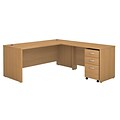 Bush Business Furniture Westfield 72W L Shaped Desk with 48W Return and Mobile File Cabinet, Light Oak (SRC001LOSU)