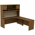 Bush Business Furniture Westfield Right Handed Corner L Shaped Desk with Hutch, Warm Oak (SRC002WOR)