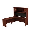 Bush Business Furniture Westfield Left Handed L Shaped Corner Desk with Hutch, Mahogany, Installed (SRC002MALFA)
