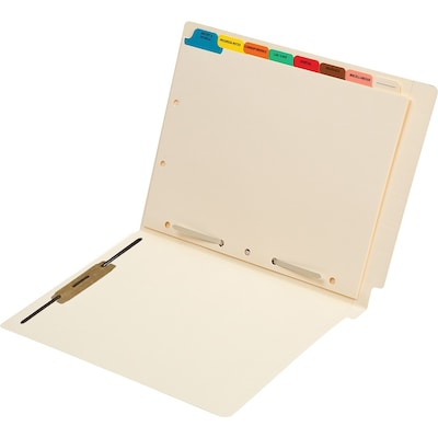 Medical Arts Press® End-Tab File Folders; w/Pre-installed 8-Tab Divider Set, 25/Box