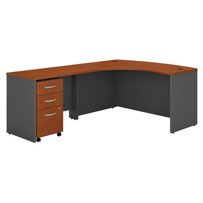 Bush Business Furniture Westfield Left Handed L Shaped Desk with Mobile File Cabinet, Auburn Maple (SRC007AULSU)