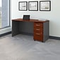 Bush Business Furniture Westfield 60W x 24D Office Desk with Mobile File Cabinet, Hansen Cherry (SRC025HCSU)